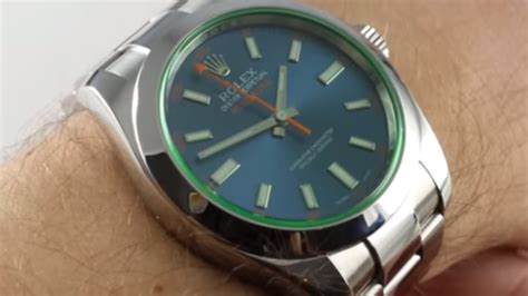 rolex milgauss blue youtube